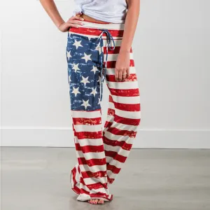 Printed Casual Wide-Leg Pants