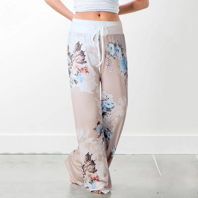 Printed Casual Wide-Leg Pants