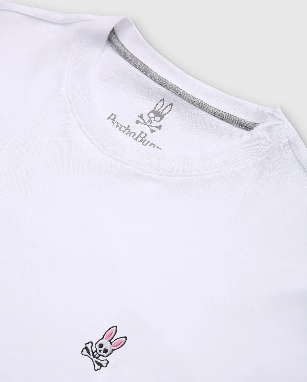 Psycho Bunny Mens Classic Crew Neck Tee - White