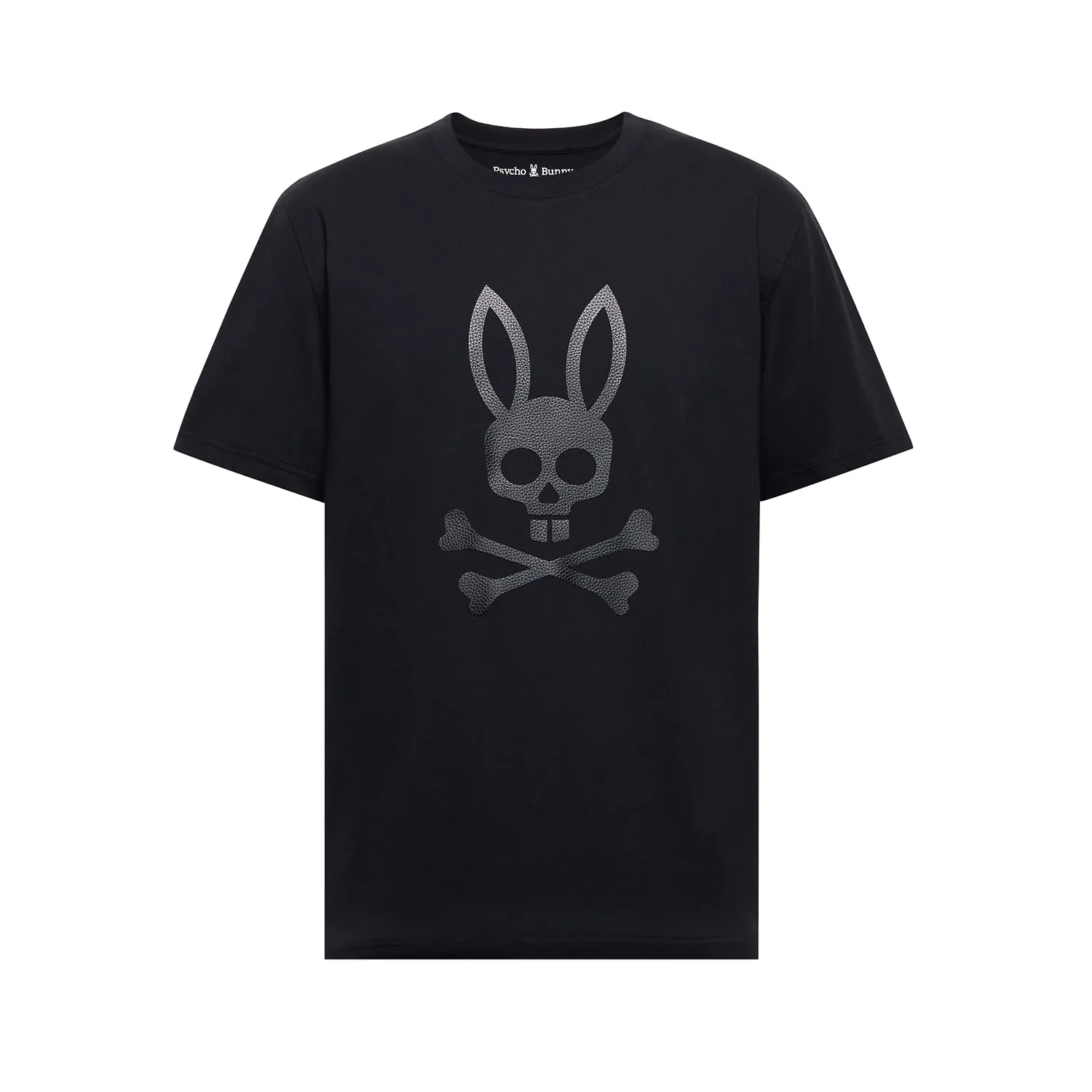 Psycho Bunny Men's Payson Leather Print Graphic Tee - Black