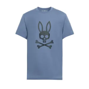 Psycho Bunny Men's Payson Leather Print Graphic Tee - Vintage Indigo