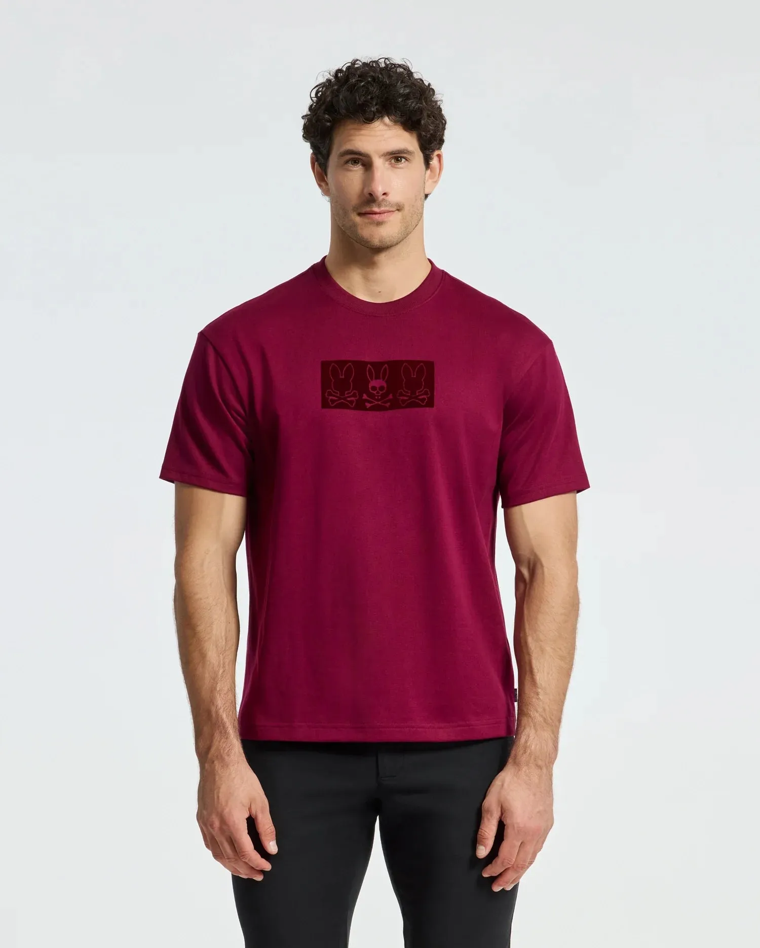 Psycho Bunny Men's Romeo Relaxed Fit Tee - Crimson