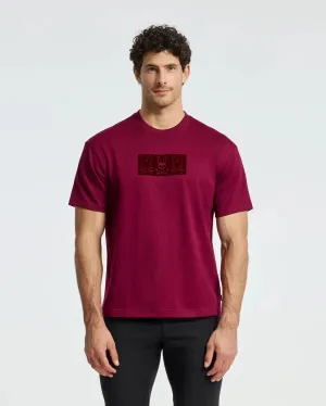 Psycho Bunny Men's Romeo Relaxed Fit Tee - Crimson