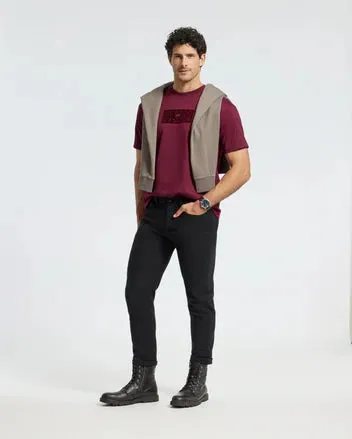Psycho Bunny Men's Romeo Relaxed Fit Tee - Crimson
