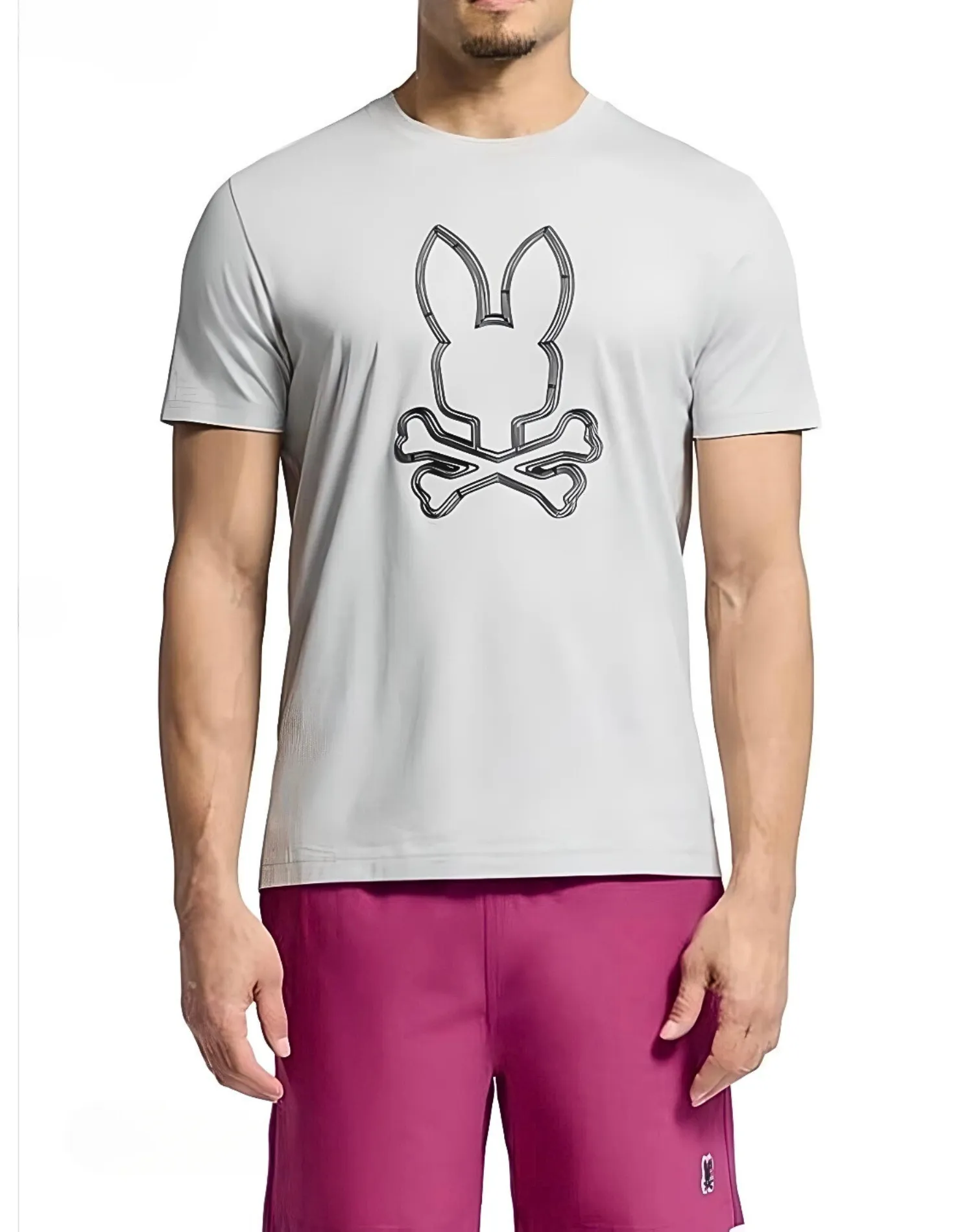 Psycho Bunny Monarch Front Bunny Graphic Tee - Micro Chip