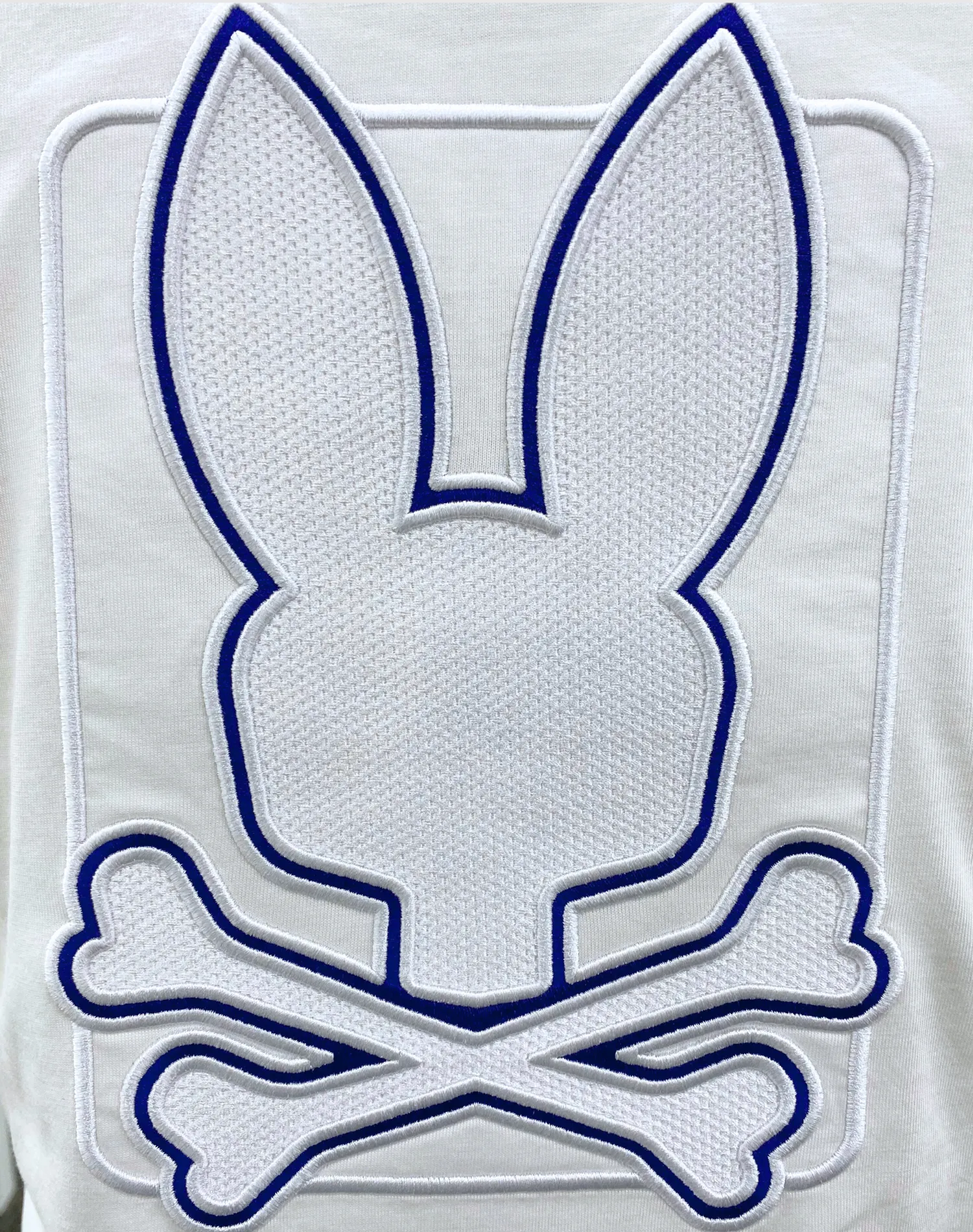 Psycho Bunny Pierce Embroidered Back Tee - White & Blue