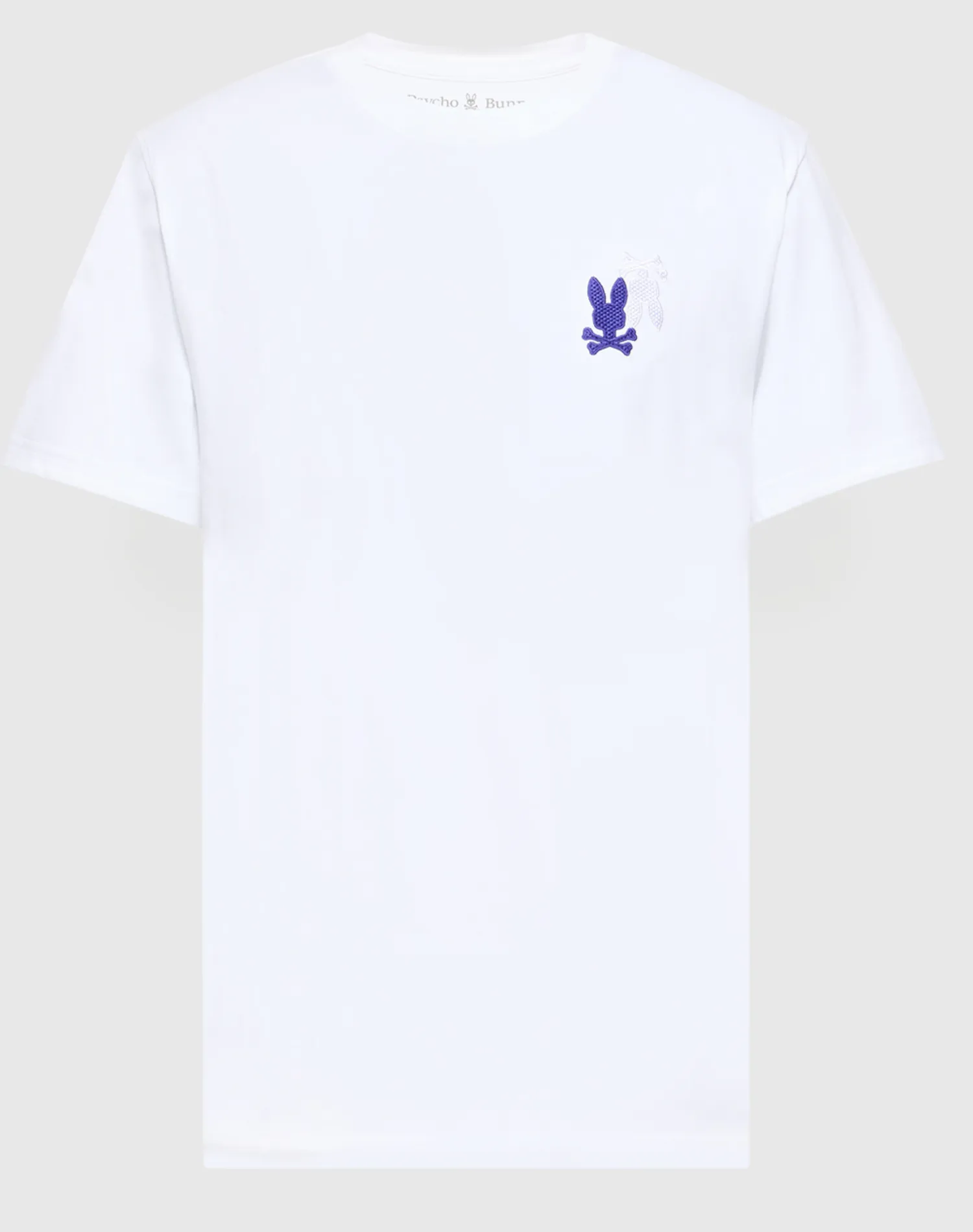 Psycho Bunny Pierce Embroidered Back Tee - White & Blue