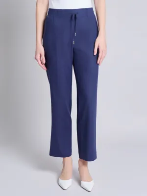 Pull-On Drawstring Wide Leg Pant, Linen Viscose