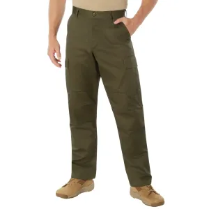 Ranger Green - Tactical BDU Pants - Cotton Polyester Twill - Button Fly