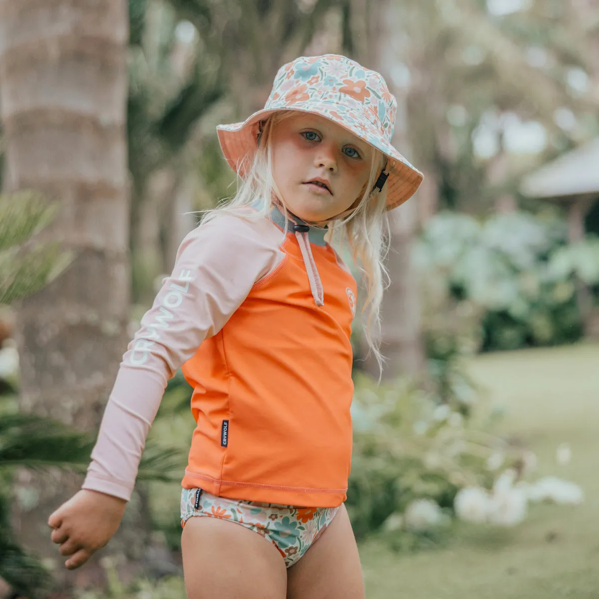 RASH VEST Sunset Colour Block