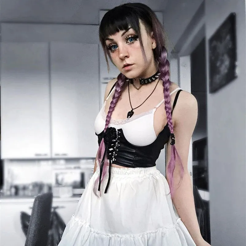 Retro Pu Leather Vest Corset N033103