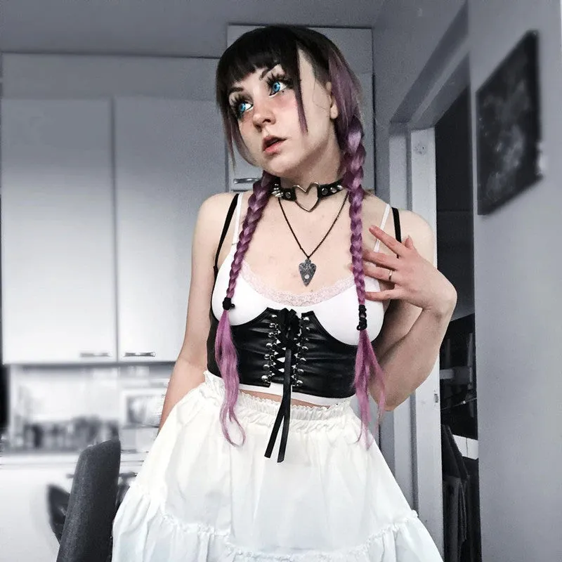 Retro Pu Leather Vest Corset N033103