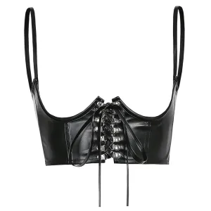 Retro Pu Leather Vest Corset N033103