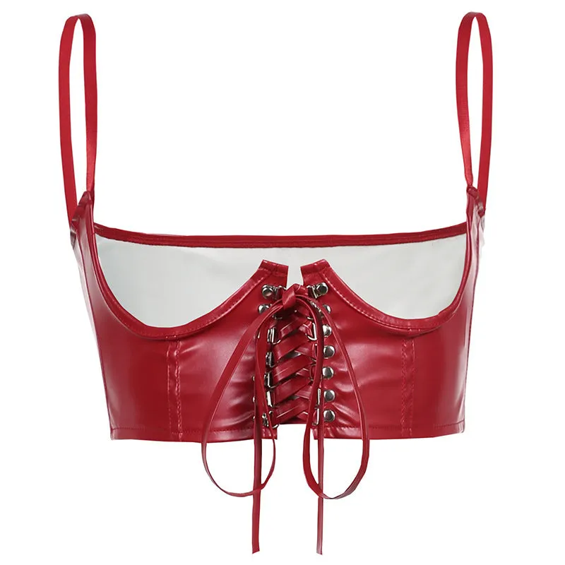 Retro Pu Leather Vest Corset N033103