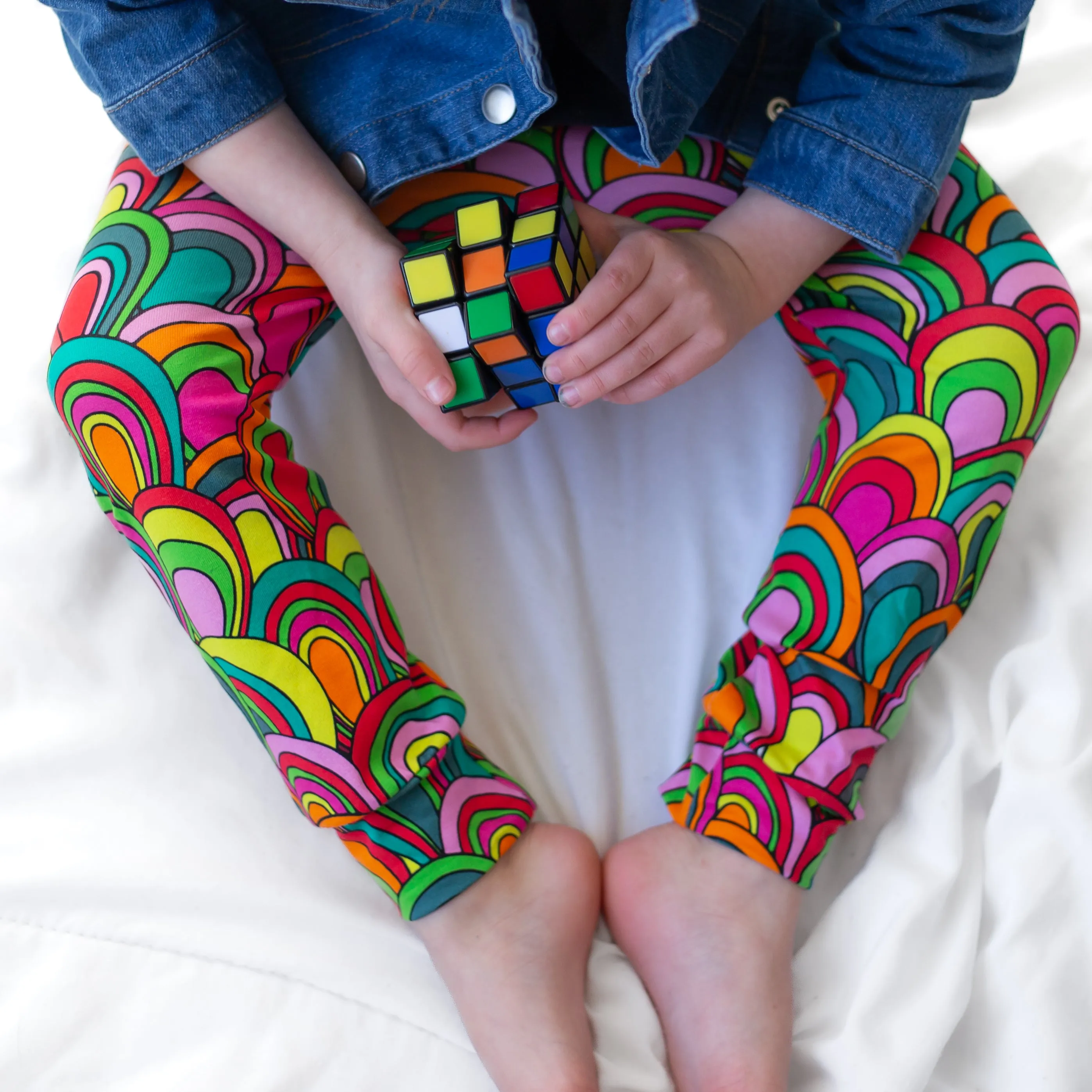 Retro Rainbow print Leggings