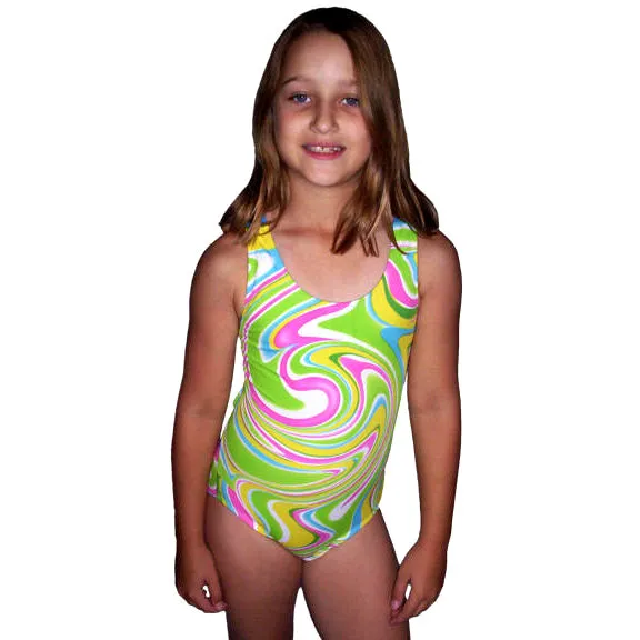 Retro Swirl One-Piece Swimsuit