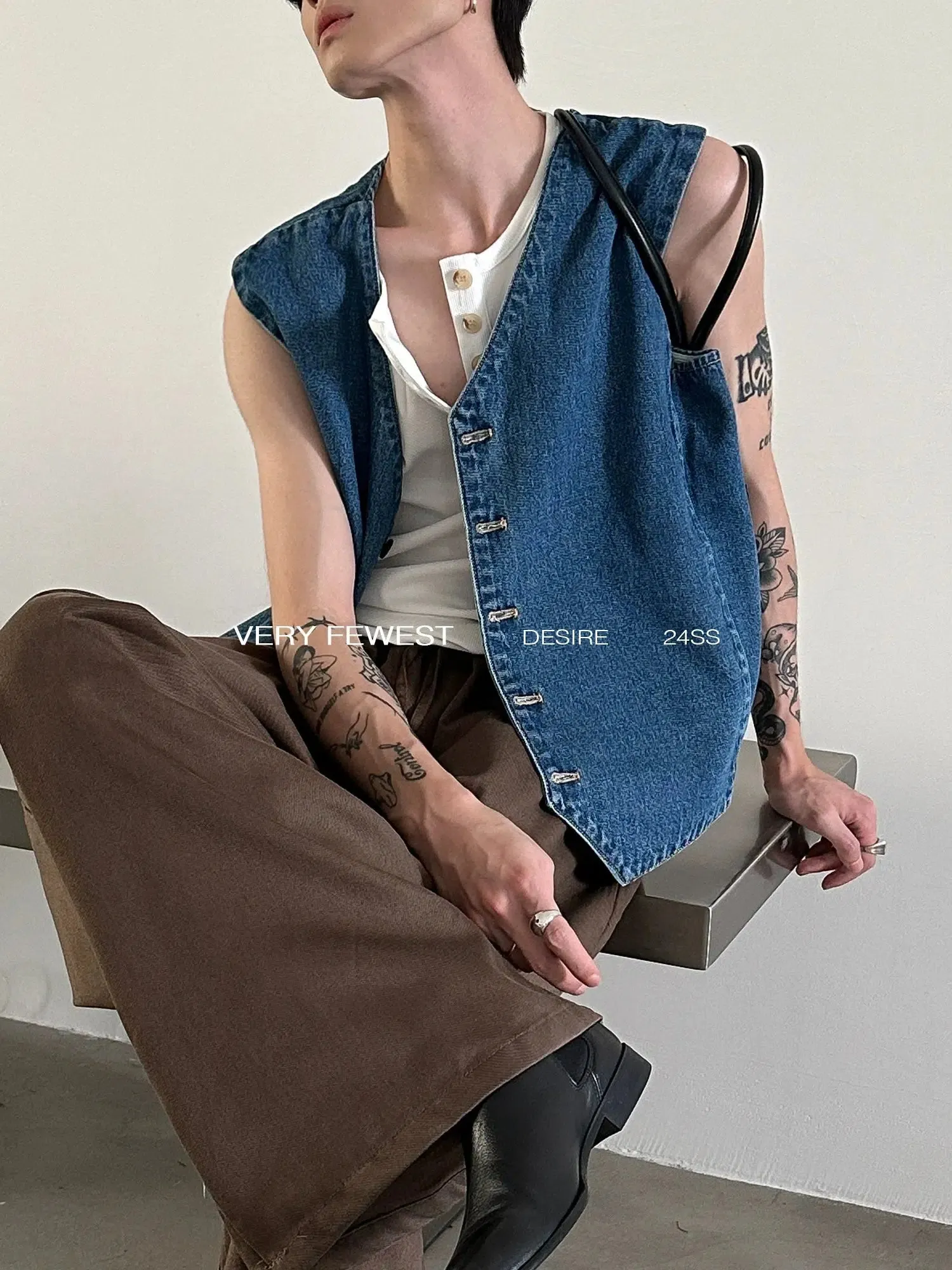 Retro V-neck Denim Vest