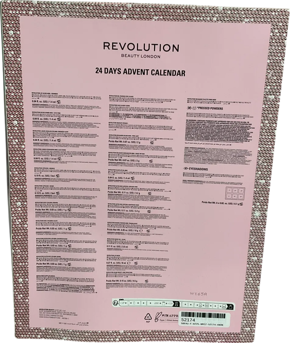 Revolution Pink Beauty Advent Calendar No Size