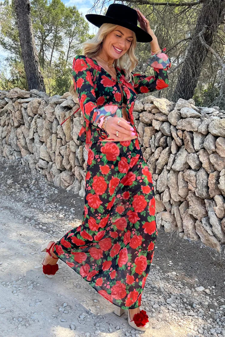 Rose Chiffon Skirt