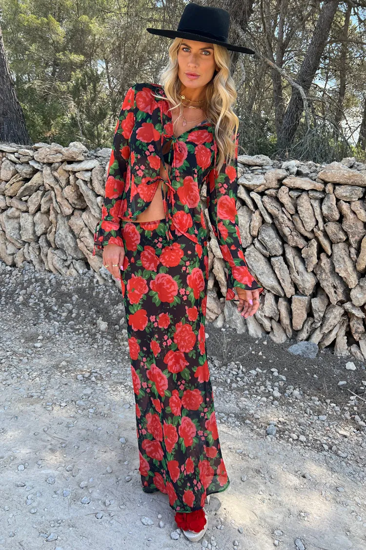 Rose Chiffon Skirt