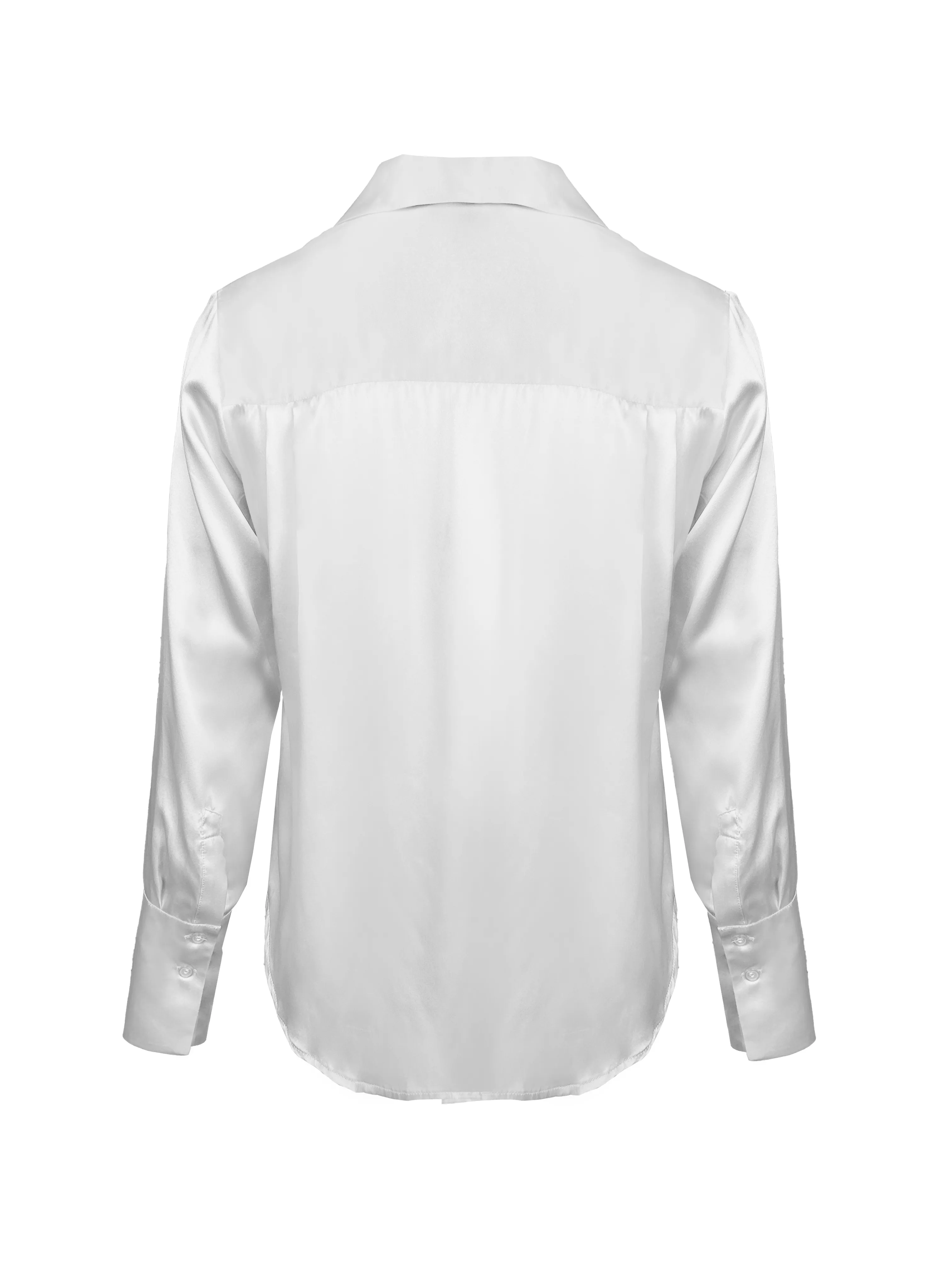 Runway Silk Shirt - Bright White