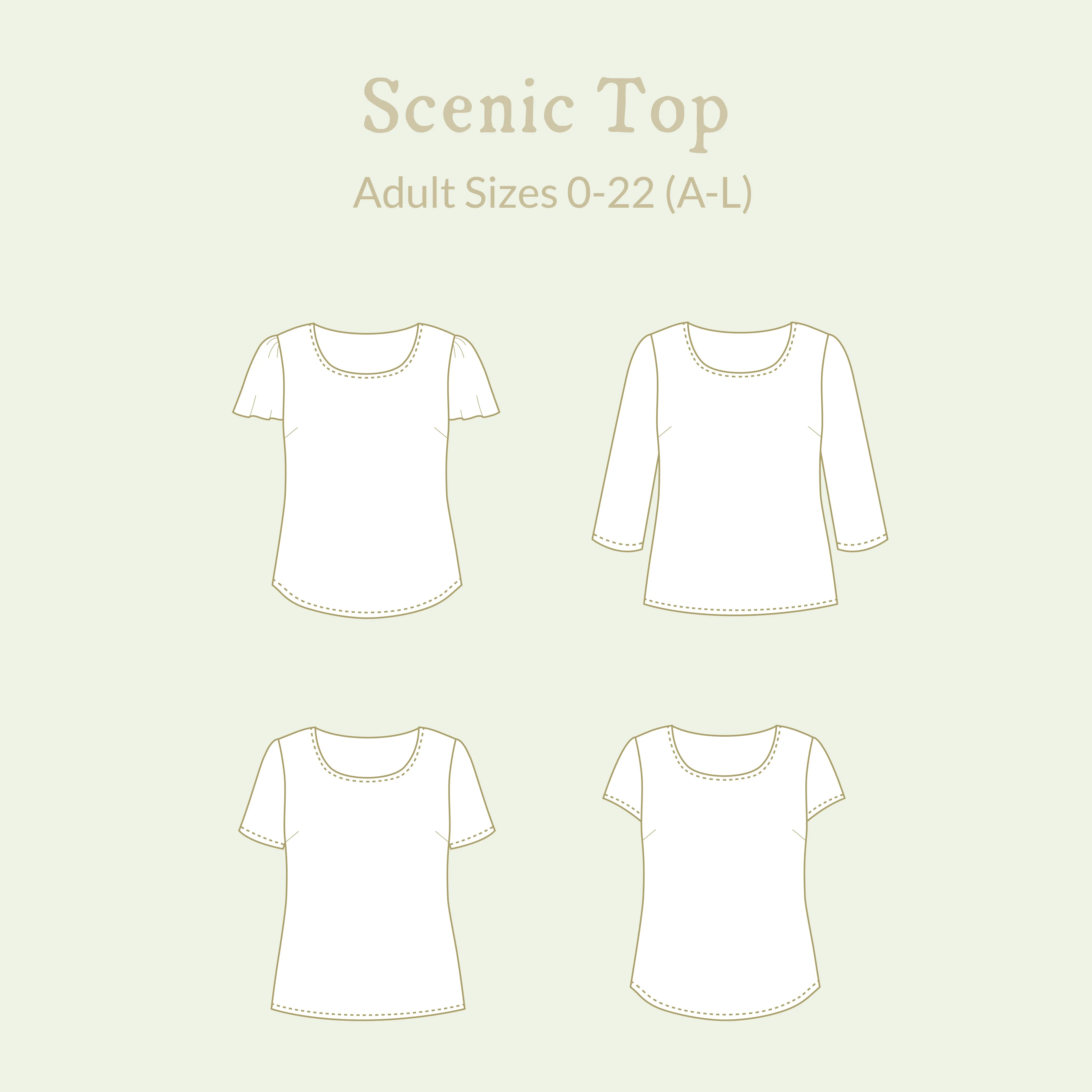 Scenic Top Sewing Pattern - Women's/Curved Fit