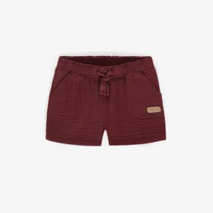 Short rouille en mousseline, bébé || Rust short in muslin, baby
