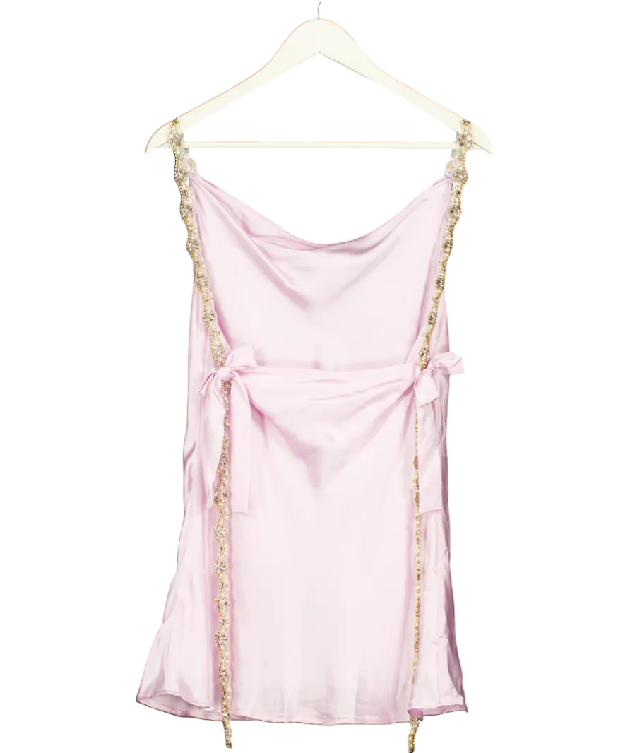 Sisters the Label Purple Sofia Silk Mini Dress One Size