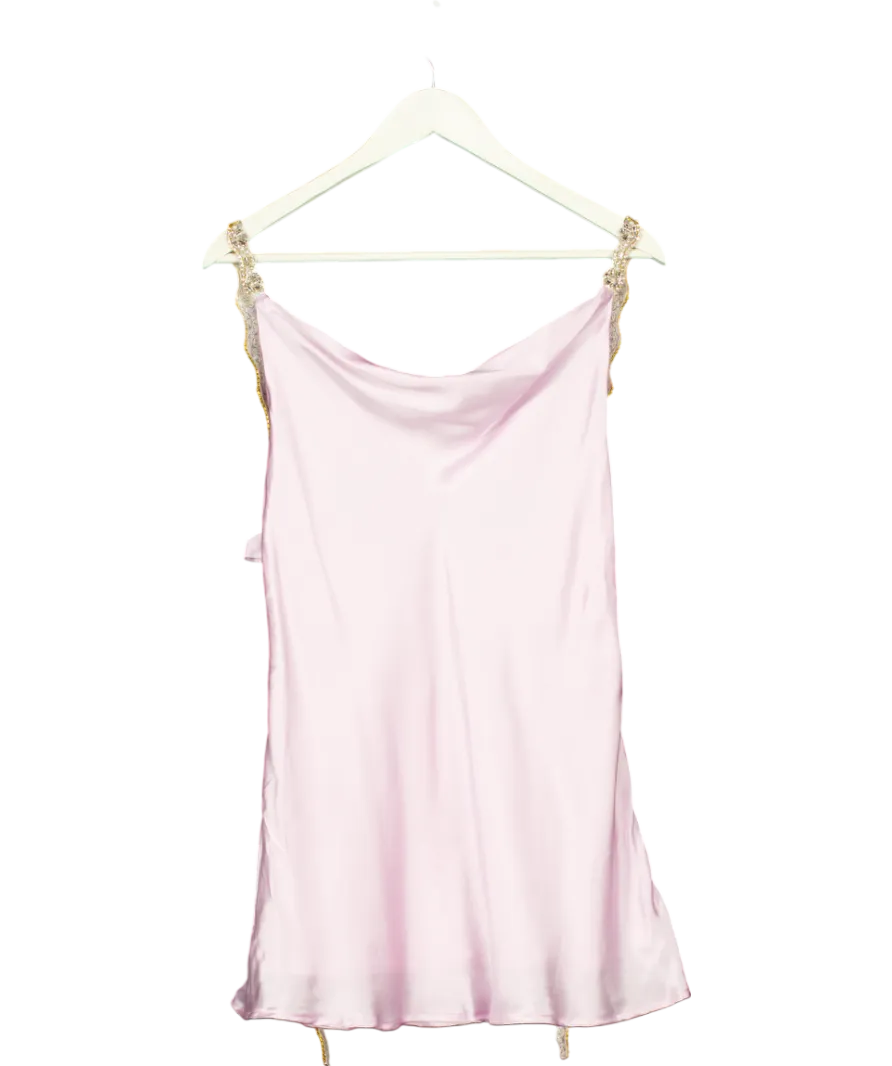 Sisters the Label Purple Sofia Silk Mini Dress One Size