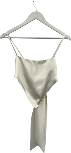 SLA the label Cream Satin Hankercheif Top UK S