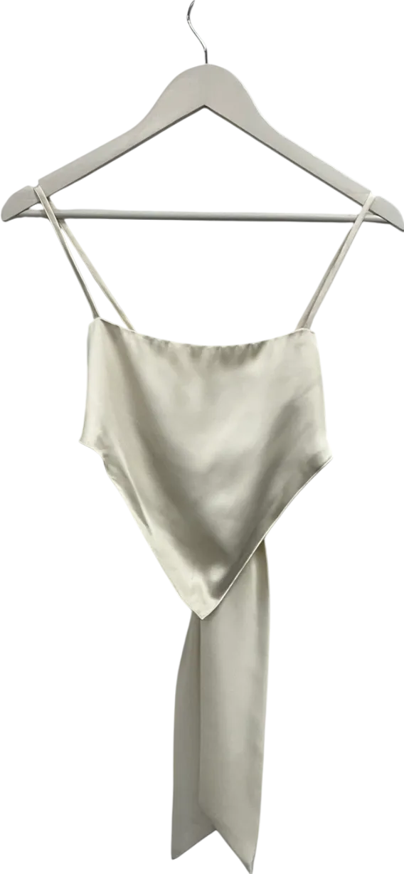 SLA the label Cream Satin Hankercheif Top UK S