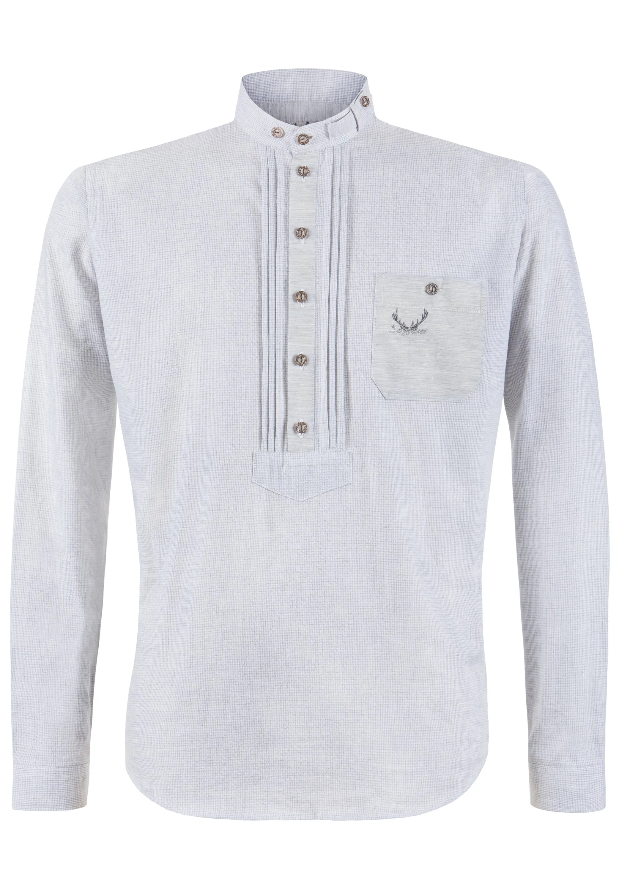 Stockerpoint Traditional "Flori" Grey Long Sleeve Shirt (closeout)