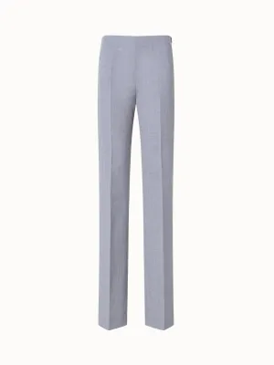 Straight Wool Double-Face Pants