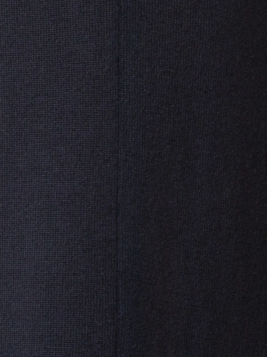 Straight Wool Stretch Knit Pants