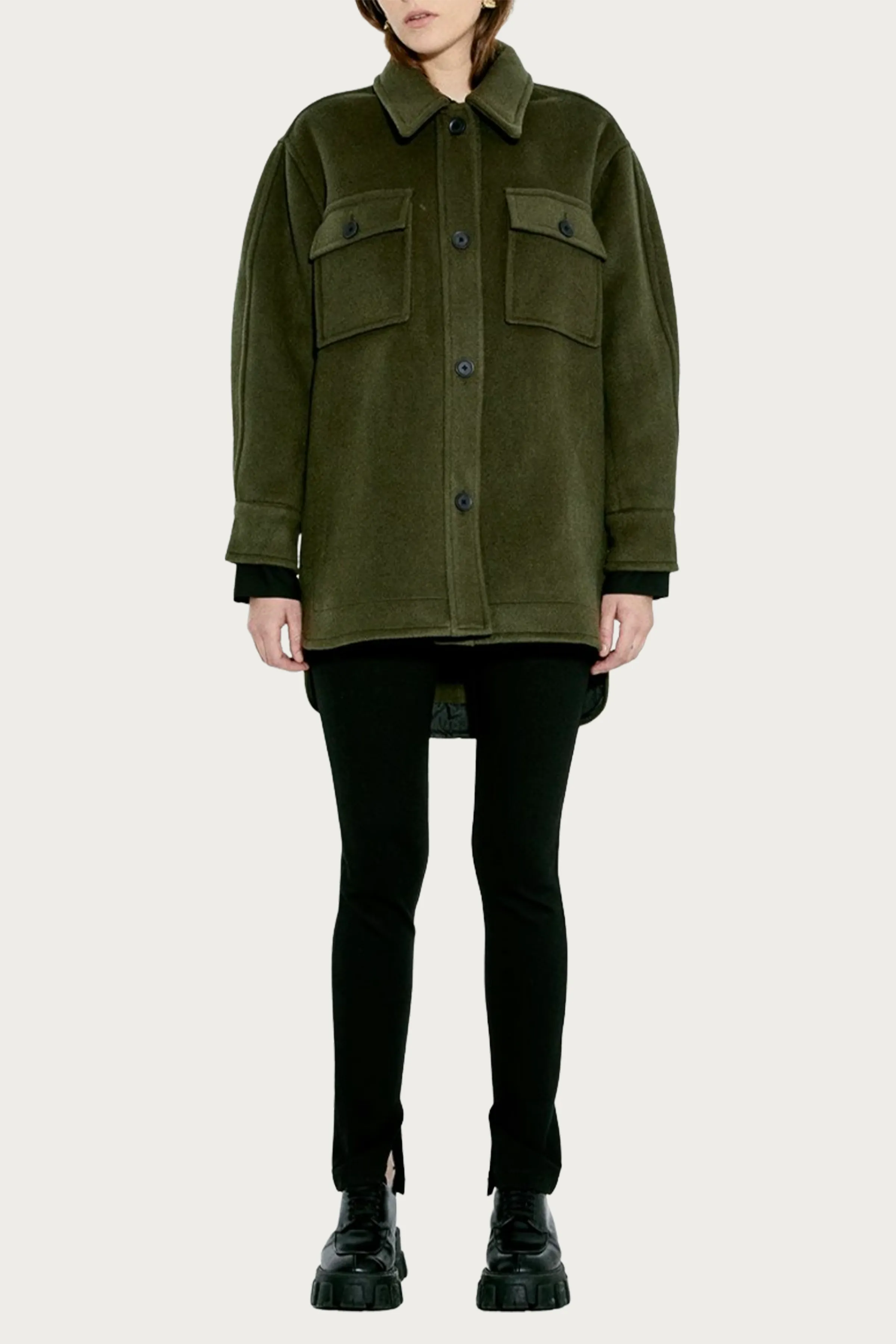 STRETCH-PONTE SLIM-LEG PANTS