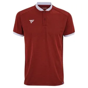Tecnifibre Mens Team Badminton Mesh Polo Shirt - Cardinal