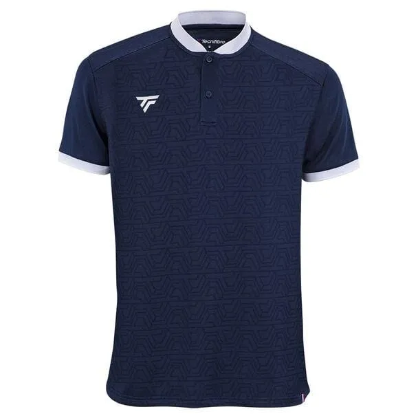 Tecnifibre Mens Team Badminton Mesh Polo Shirt - Marine