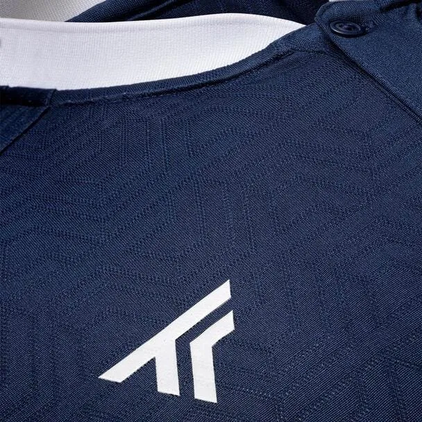 Tecnifibre Mens Team Badminton Mesh Polo Shirt - Marine