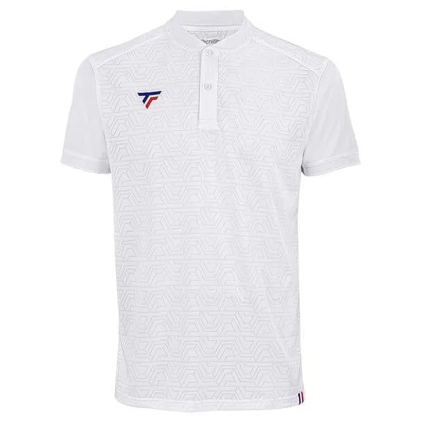 Tecnifibre Mens Team Badminton Mesh Polo Shirt - White