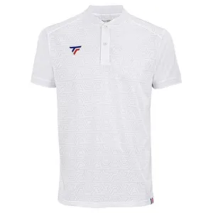 Tecnifibre Mens Team Badminton Mesh Polo Shirt - White