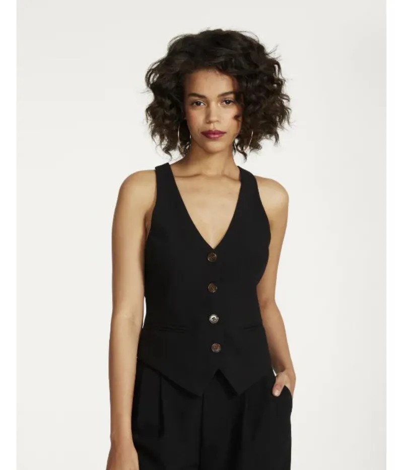 The Isabella Vest - Black