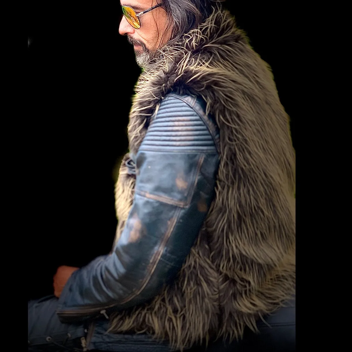 The Outlaw Fur Biker Vest<BR>by Biker Dope™