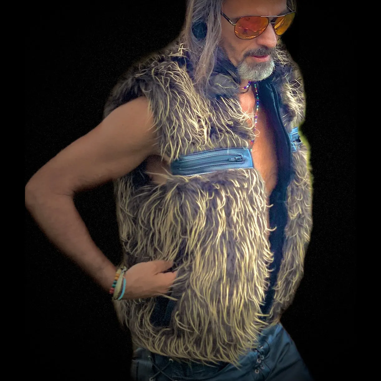The Outlaw Fur Biker Vest<BR>by Biker Dope™
