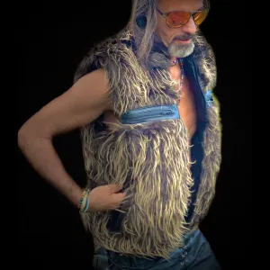 The Outlaw Fur Biker Vest<BR>by Biker Dope™