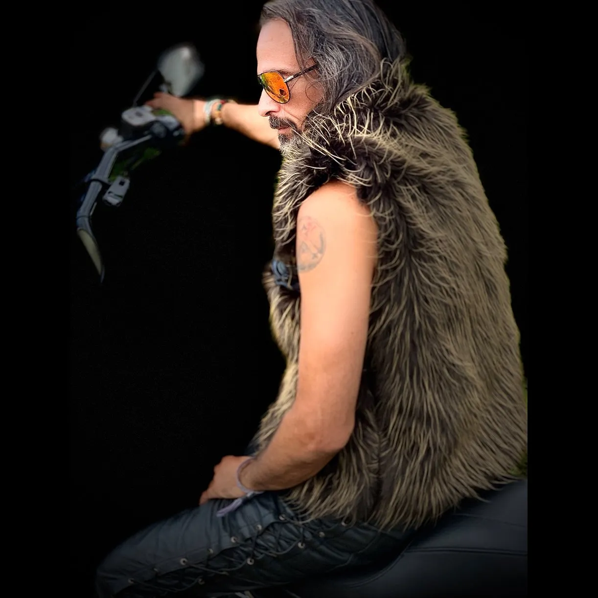 The Outlaw Fur Biker Vest<BR>by Biker Dope™
