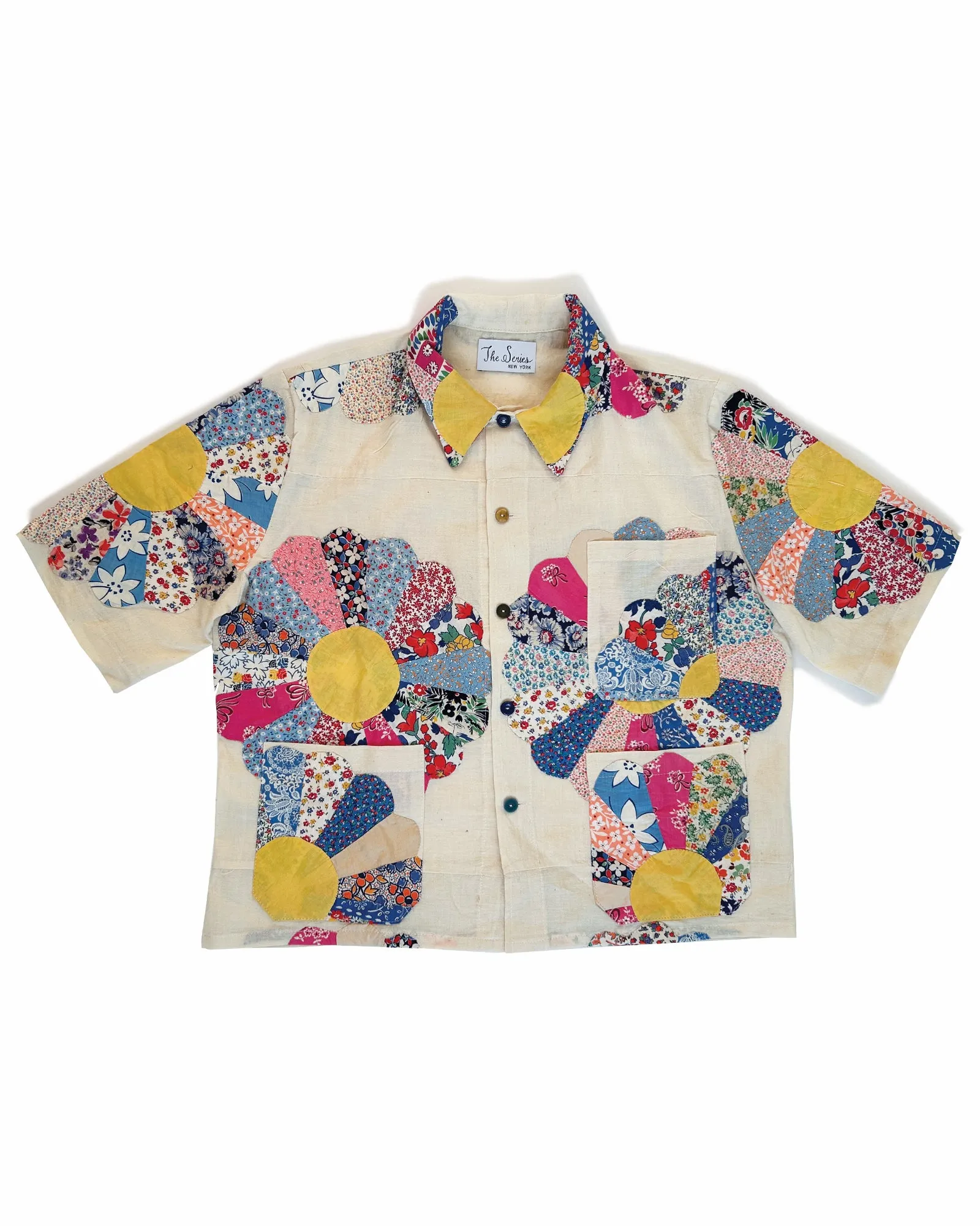 THE SHORT SLEEVED CHORE SHIRT - DAHLIAS