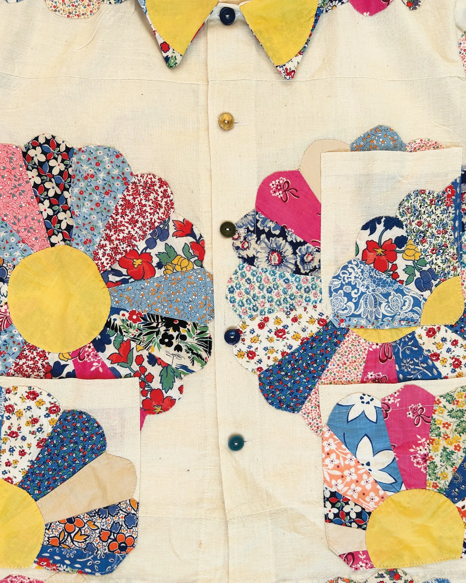 THE SHORT SLEEVED CHORE SHIRT - DAHLIAS