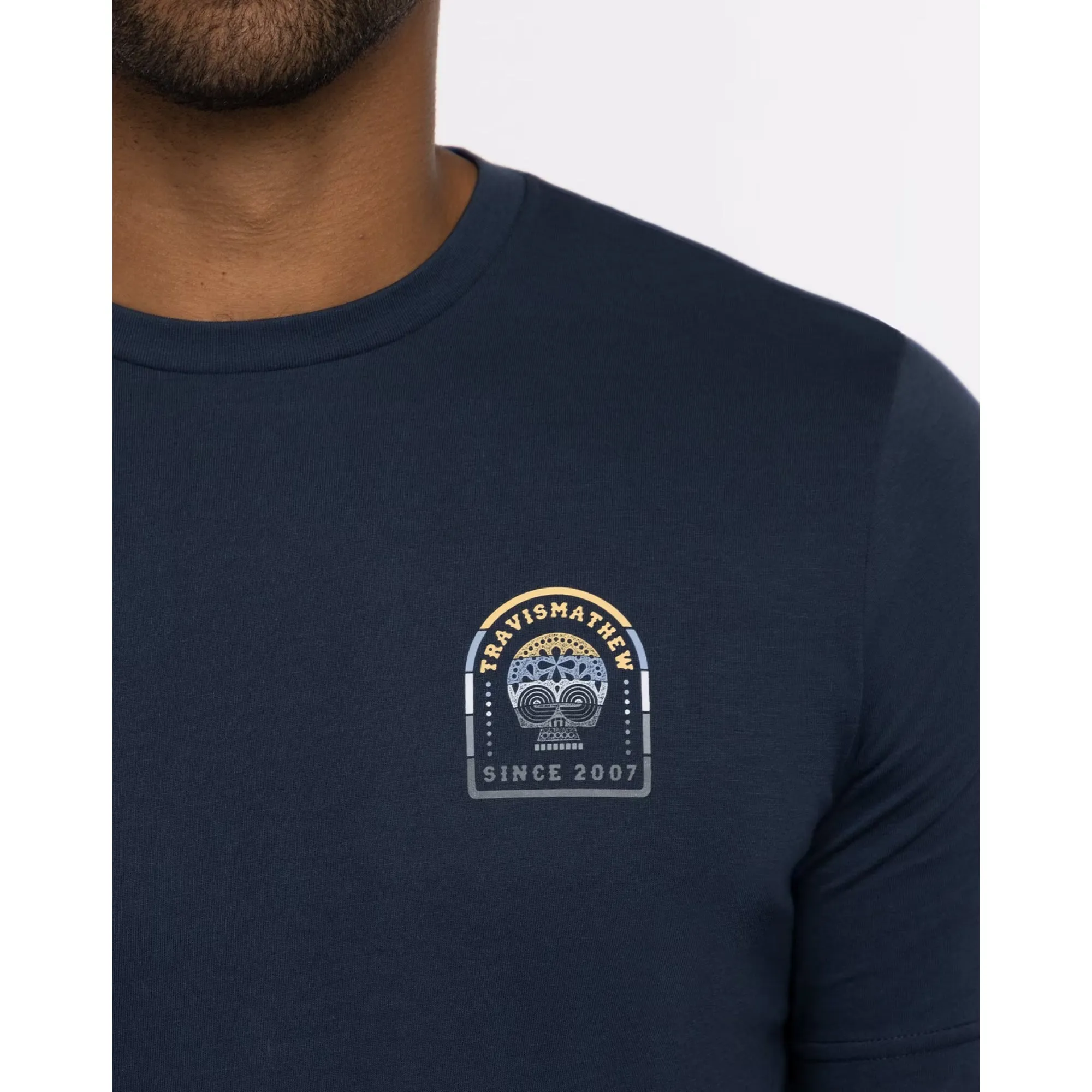 TRAVIS MATHEW MENS FREE DAY T-SHIRT - DRESS BLUES