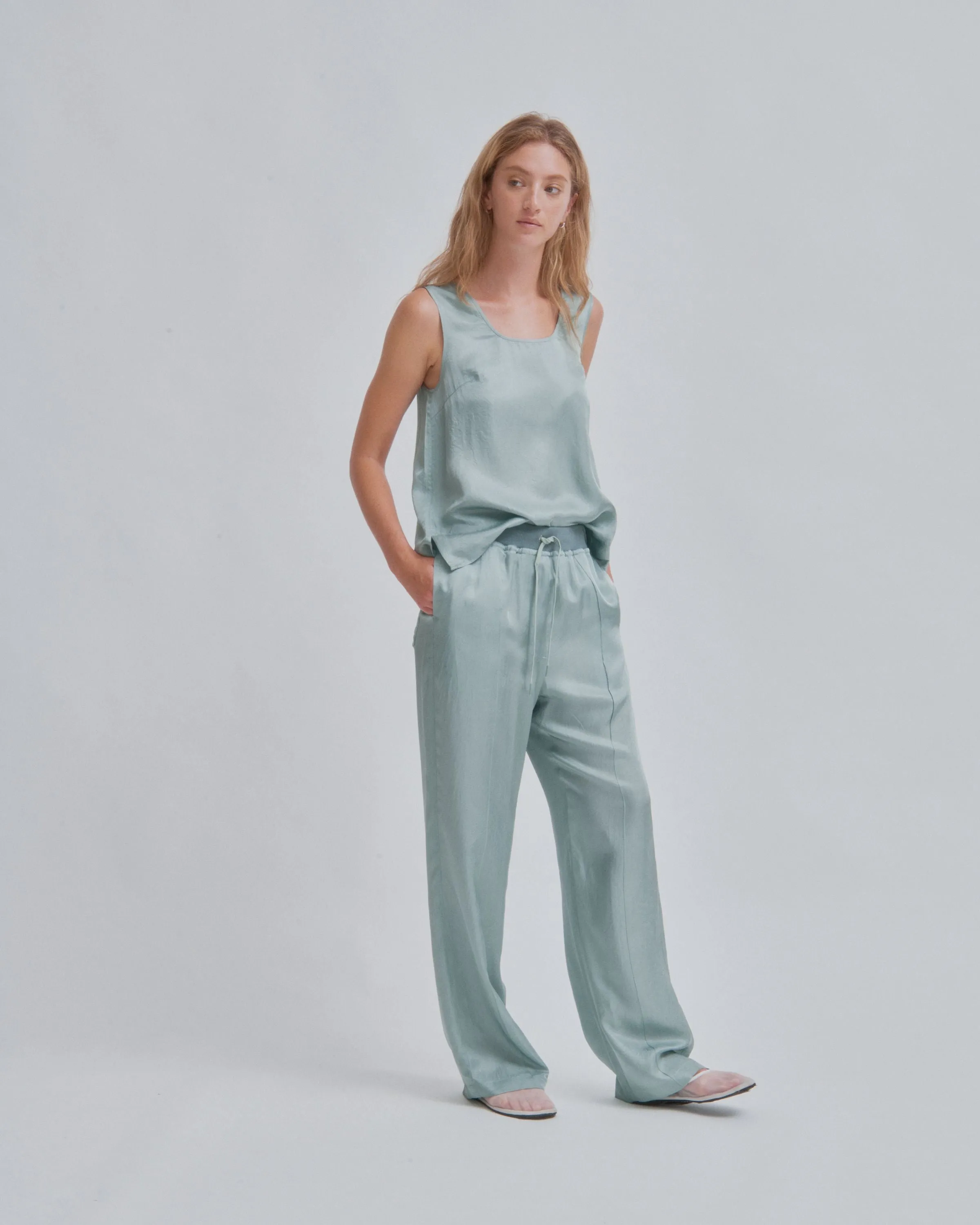 U-Neck Tank in Sea Foam