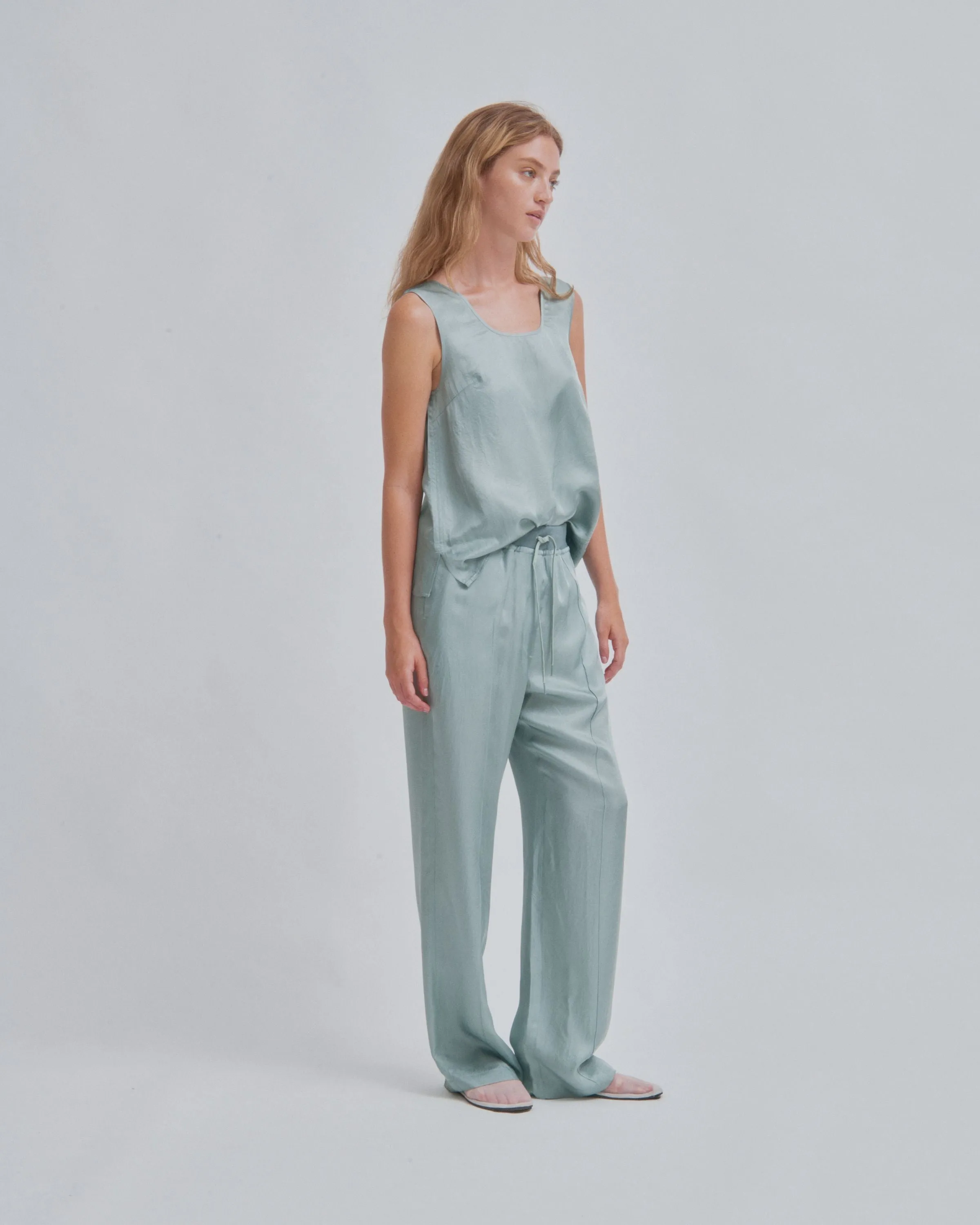 U-Neck Tank in Sea Foam
